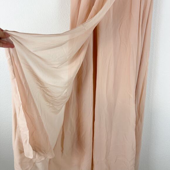 Lulus World on a String Dress Womens Medium Pink Lace-Up Maxi Short Sleeve - Picture 7 of 16